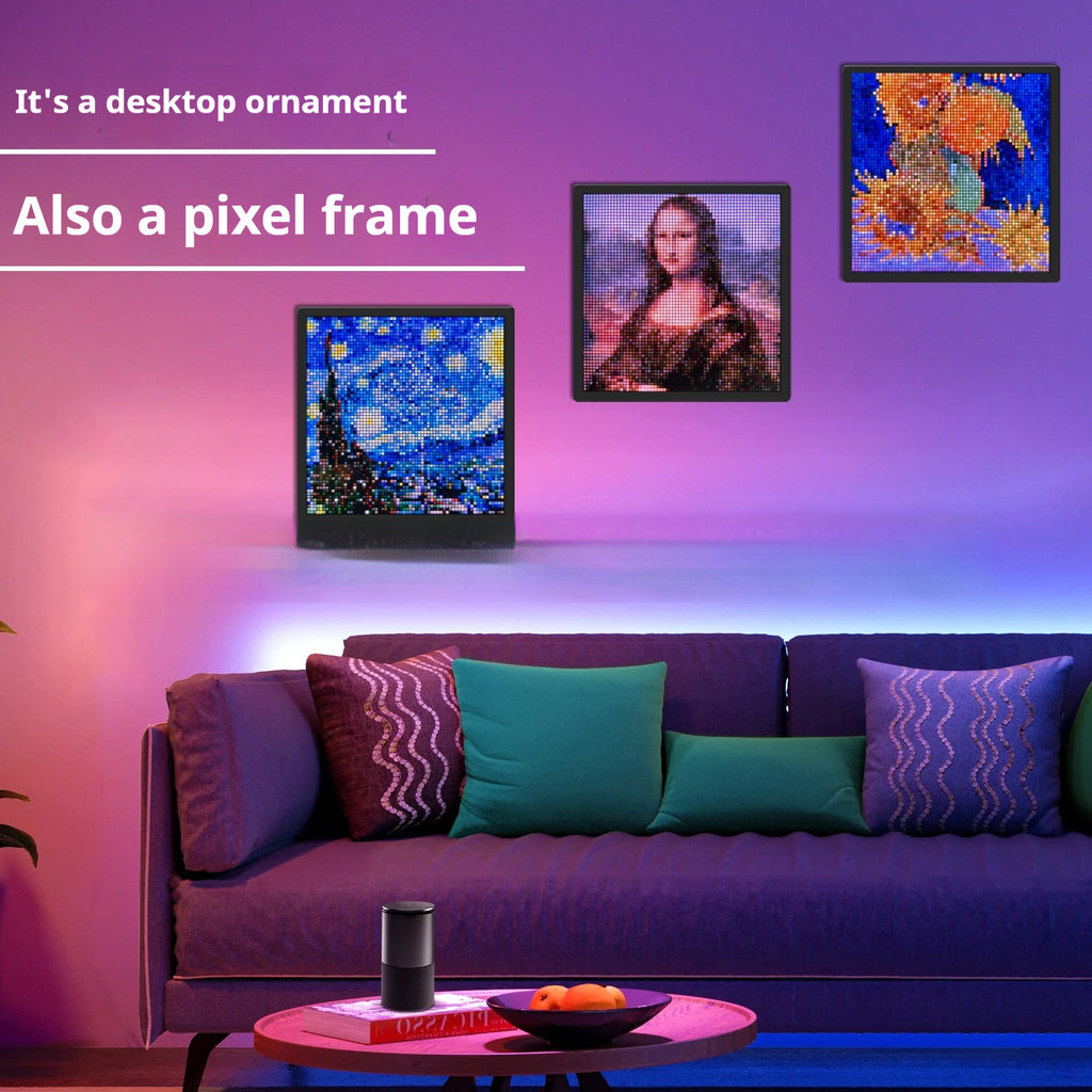 Bluetooth Game Tables LED Atmosphere Desktop Decoration DIY Photo Frame Gift Graffiti Pixel Screen