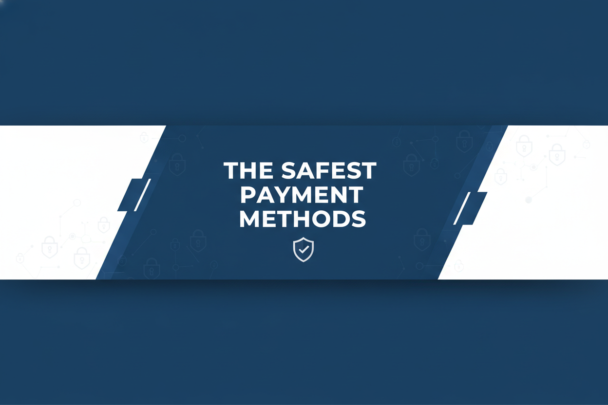 Make an image in the middle written The safest payment methods, it must fit well in both desktop and mobile version